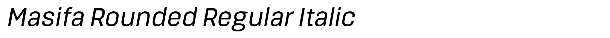 Masifa Rounded Regular Italic image